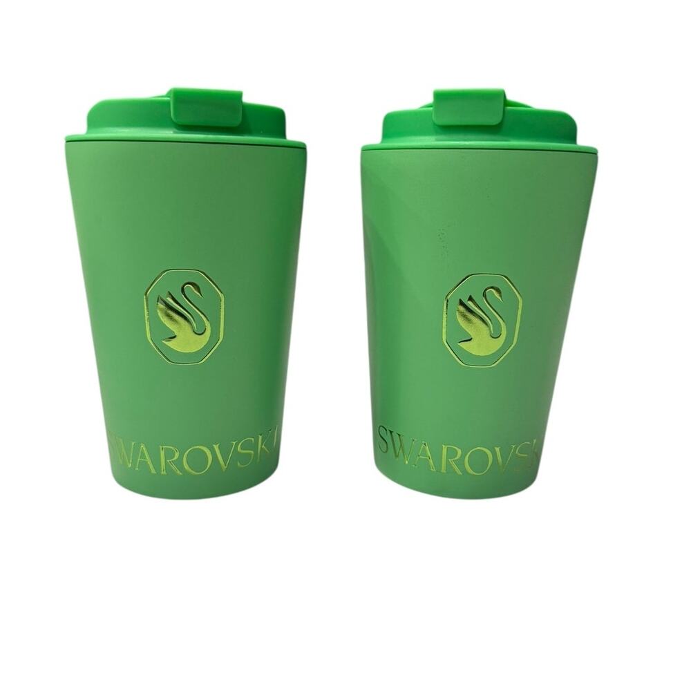 Swarovski Novelty Grenn Plastic Tumbler Set of 2